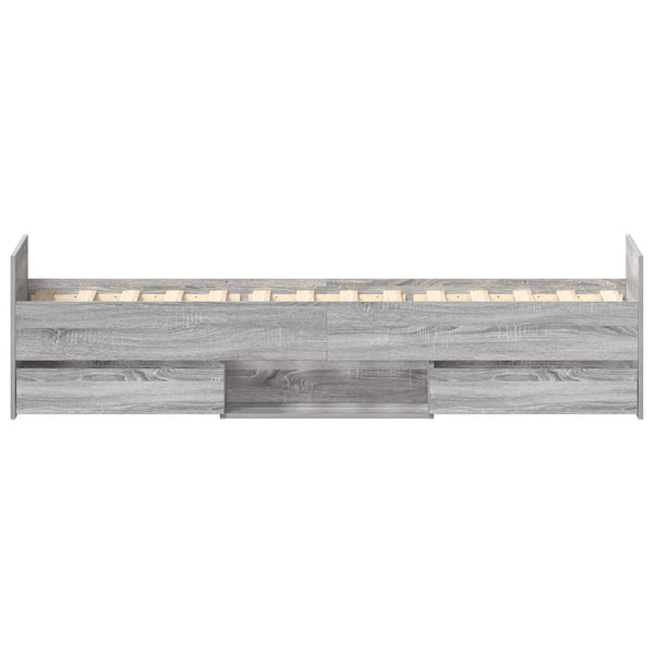 Bettgestell Sonoma Grau mit Kopfteil Milu 75x190cm