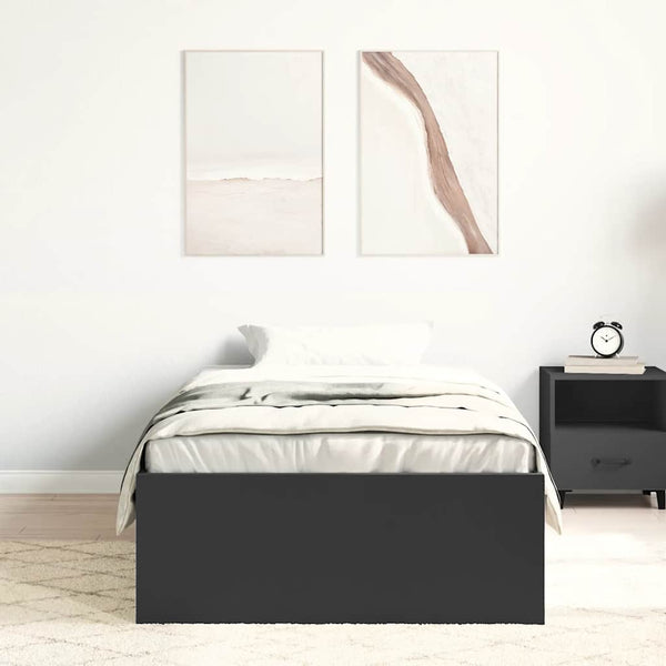 Schwarzes Bettgestell Tisha 90x200cm