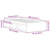 Schwarzes Bettgestell Tisha 90x200cm