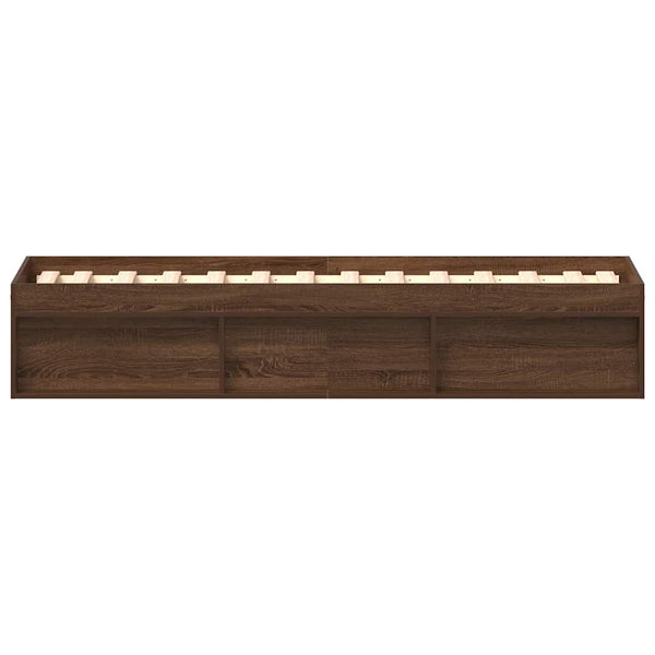 Bettgestell Tisha aus brauner Eiche 90x200cm