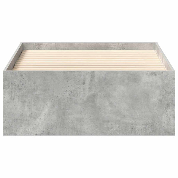Betoninharmaa sängynrunko Tisha 100x200cm