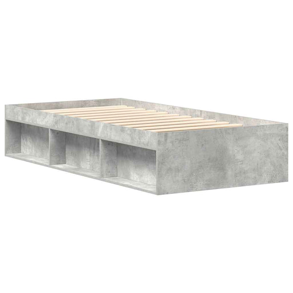 Betoninharmaa sängynrunko Tisha 100x200cm