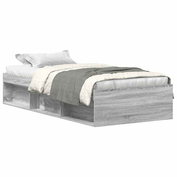 Graues Bettgestell Tisha 100x200cm