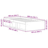Graues Bettgestell Tisha 100x200cm