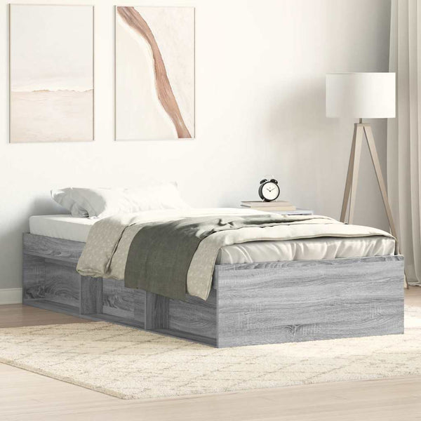 Graues Bettgestell Tisha 100x200cm