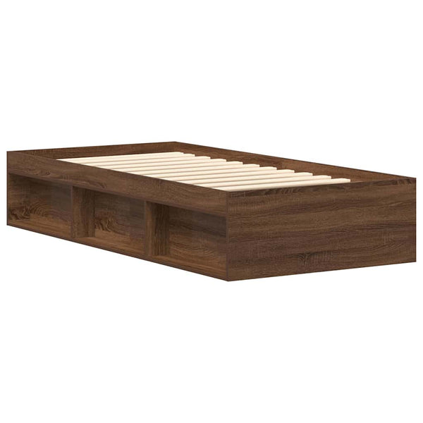 Bettgestell Tisha aus brauner Eiche 100x200cm