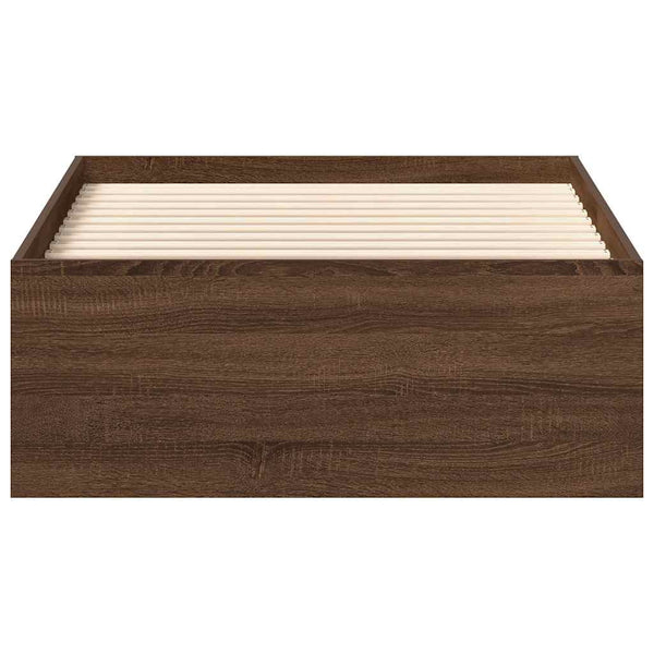 Bettgestell Tisha aus brauner Eiche 100x200cm