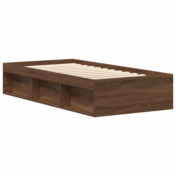 Bettgestell Tisha aus brauner Eiche 100x200cm