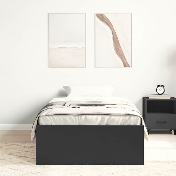 Schwarzes Bettgestell Tisha 90x190cm