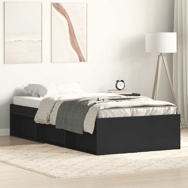 Schwarzes Bettgestell Tisha 90x190cm