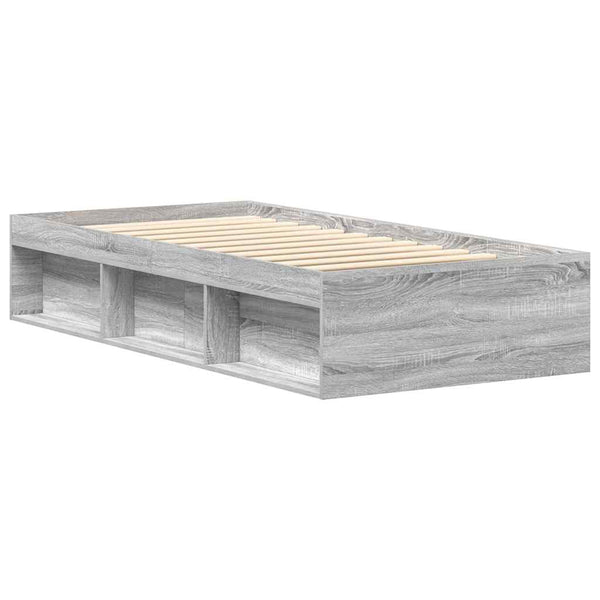 Grauer Bettrahmen Tisha 90x190cm