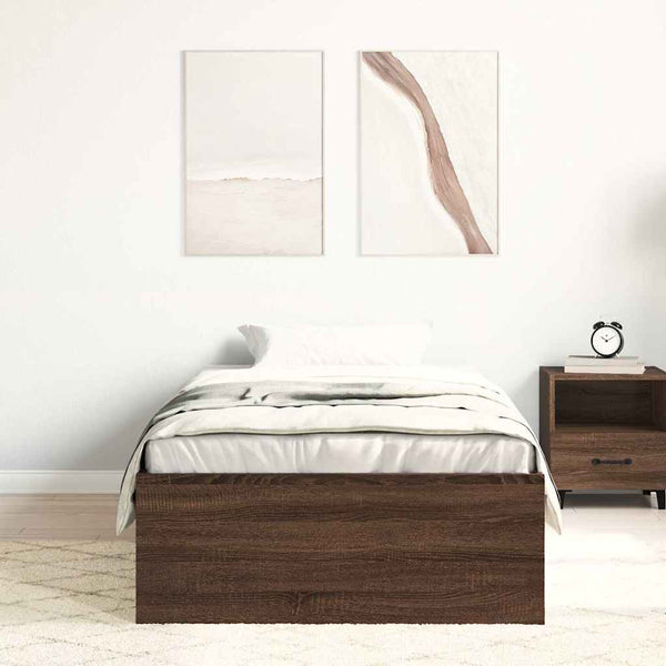 Bettrahmen Eiche braun Tisha 90x190cm