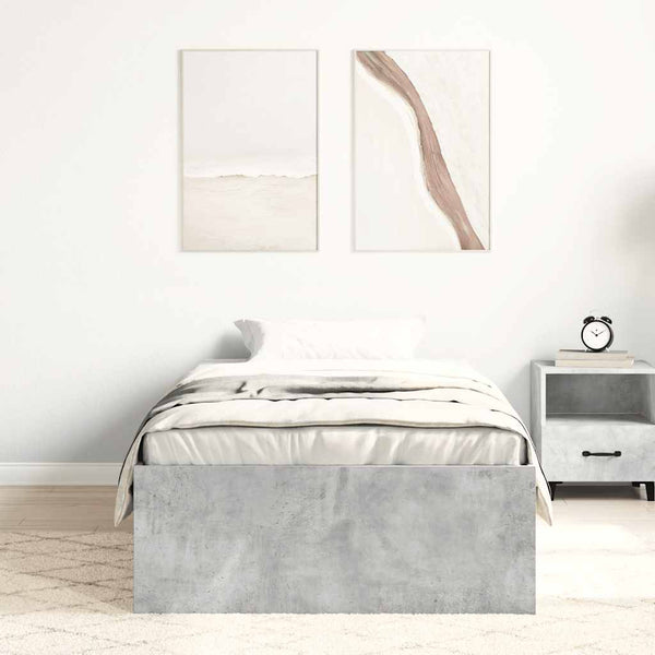 Bettrahmen Tisha 75x190cm (small single) in Betongrau