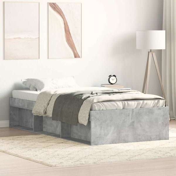 Bettrahmen Tisha 75x190cm (small single) in Betongrau
