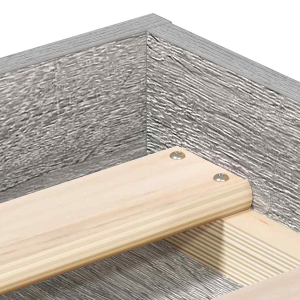 Graues Bettgestell Tisha 120x200cm