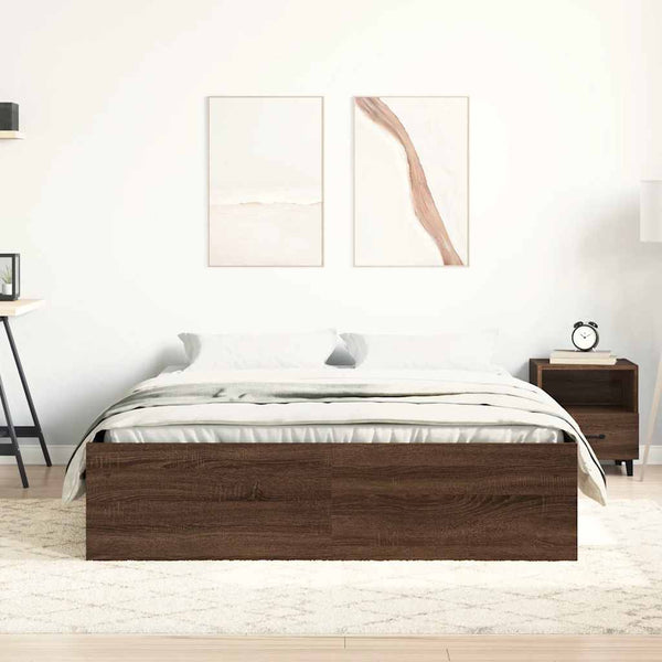 Brauner Bettrahmen Tisha 120x200cm (Eiche)