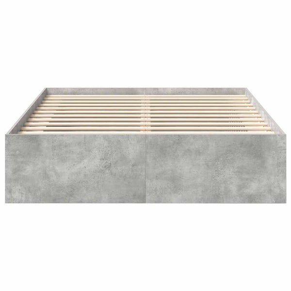 Betoninharmaa sängynrunko Tisha 150x200cm (king size)