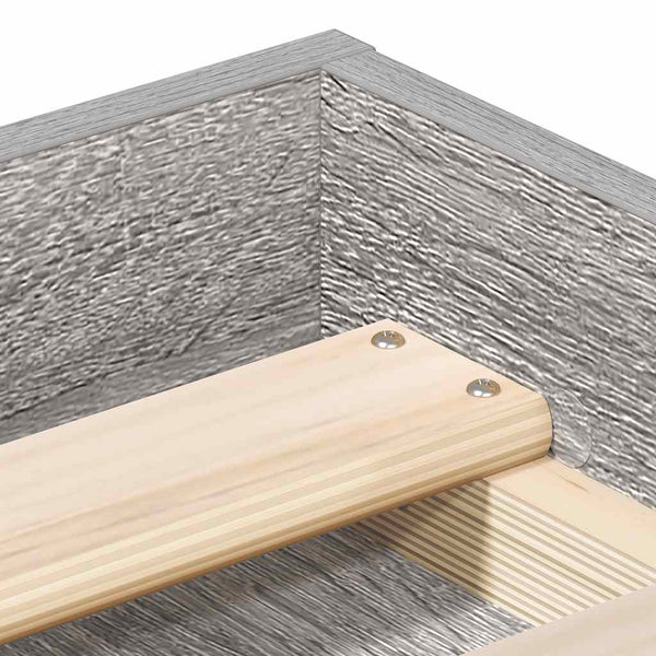 Graues Bettgestell Tisha 150x200cm (Kingsize)