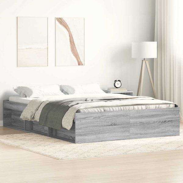 Graues Bettgestell Tisha 150x200cm (Kingsize)