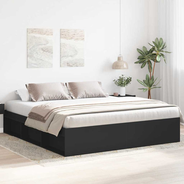 Schwarzes Bettgestell Tisha 180x200cm (Super-Kingsize)