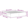 Sonoma-Eiche Bettgestell Tisha 180x200cm (Super King Size)
