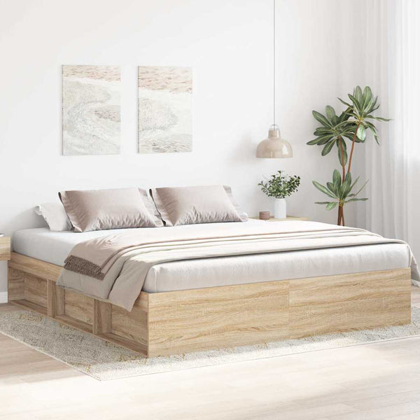 Sonoma-Eiche Bettgestell Tisha 180x200cm (Super King Size)