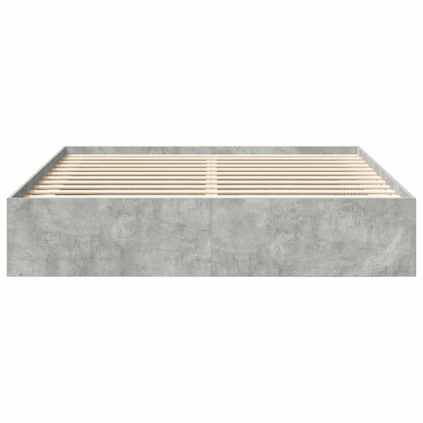 Betongraues Bettgestell Tisha 180x200cm (Super-Kingsize)
