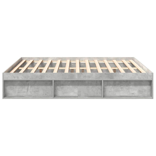 Betongraues Bettgestell Tisha 180x200cm (Super-Kingsize)