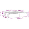 Betongraues Bettgestell Tisha 180x200cm (Super-Kingsize)