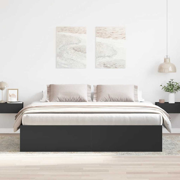 Schwarzer Bettrahmen Tisha 200x200cm