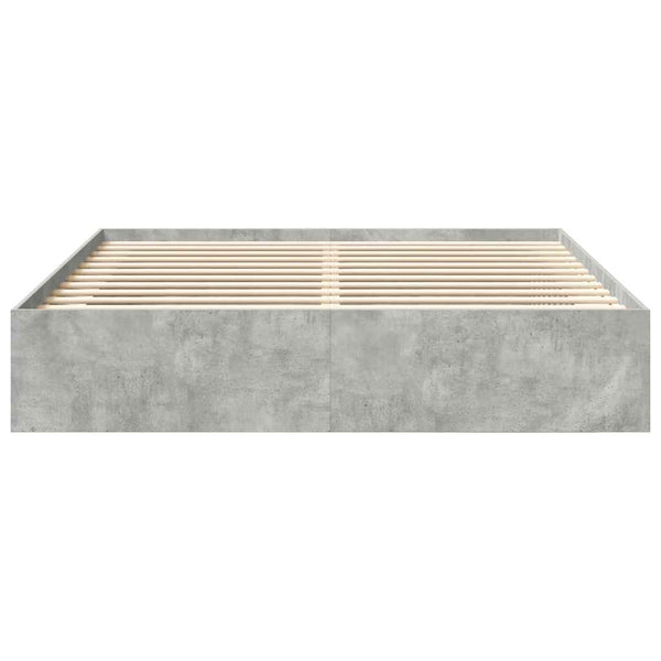 Betoninharmaa sängynrunko Tisha 200x200cm