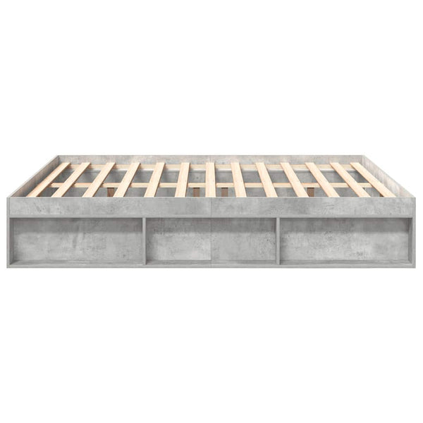 Betoninharmaa sängynrunko Tisha 200x200cm