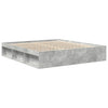 Betoninharmaa sängynrunko Tisha 200x200cm