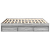 Graues Bettgestell Tisha 200x200cm