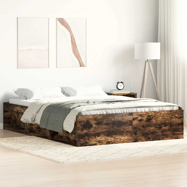 Räuchereiche Bettgestell Tisha 120x190cm (Small Double)