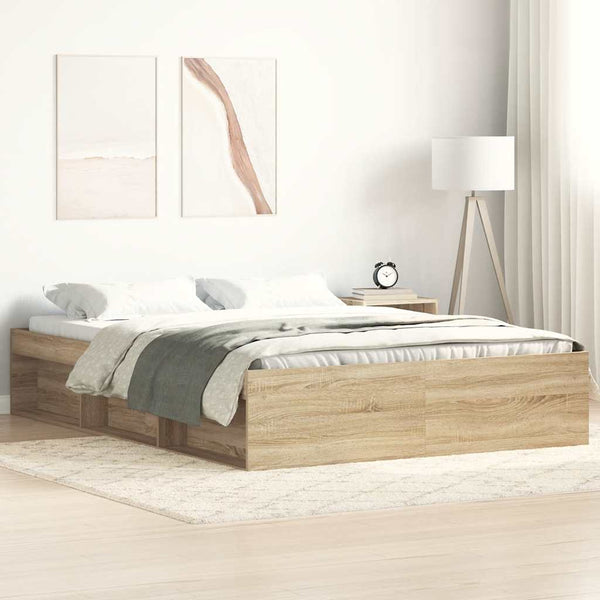Sonoma-Eiche Bettgestell Tisha 140x190cm