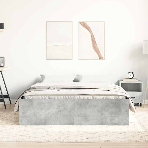 Bettrahmen Tisha 140x190 cm Betongrau