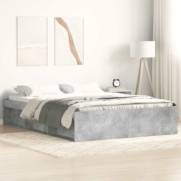 Bettrahmen Tisha 140x190 cm Betongrau