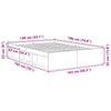 Graues Bettgestell Tisha 140x190cm