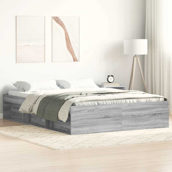 Graues Bettgestell Tisha 140x190cm