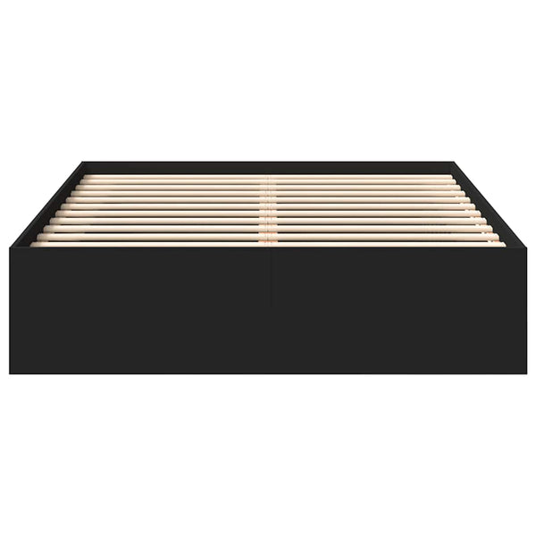 Schwarzes Bettgestell Tisha 135x190cm (Doppelbett)