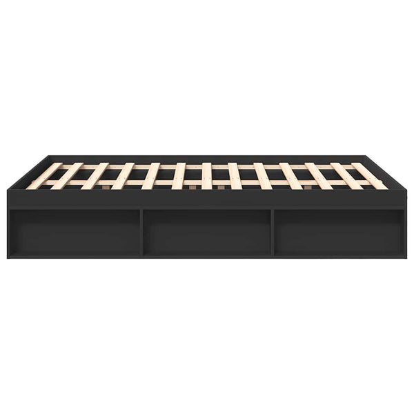 Schwarzes Bettgestell Tisha 135x190cm (Doppelbett)