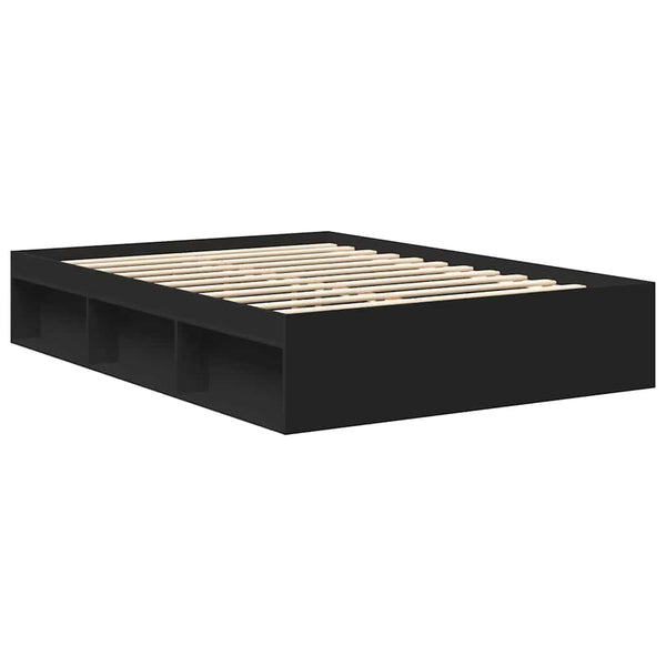Schwarzes Bettgestell Tisha 135x190cm (Doppelbett)