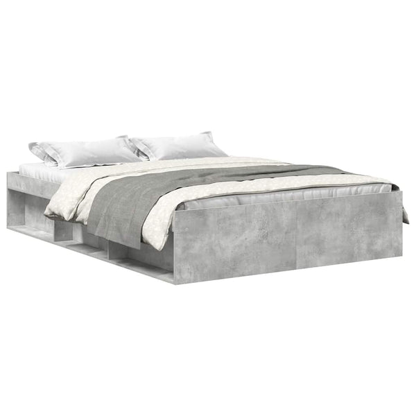 Betongraues Bettgestell Tisha 135x190cm (Doppelbett)