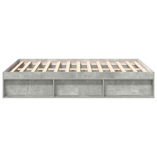 Betongraues Bettgestell Tisha 135x190cm (Doppelbett)
