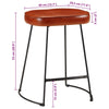 Barhocker Zeldesan dunkelbraun 40x29,5x53cm (2 Stück)