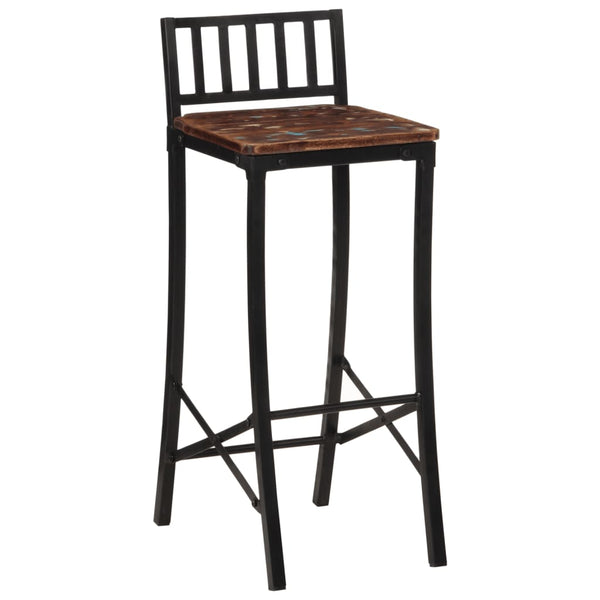Barhocker Letica (2 Stk. recyceltes Massivholz)