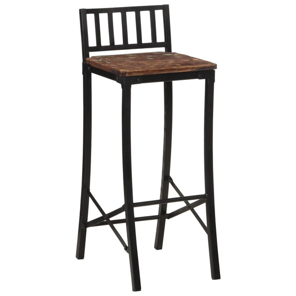 Barhocker Letica (2 Stk. recyceltes Massivholz)