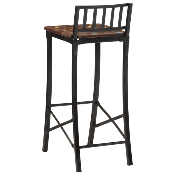 Barhocker Letica (2 Stk. recyceltes Massivholz)