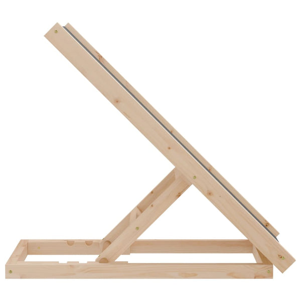 Graue Hunderampe Orca 70x35cm (Holz)